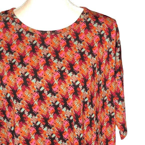 LuLaRoe RETIRED Irma Women's XS Multicolored Abstract Mid-Length Sleeves NWT - Picture 3 of 10